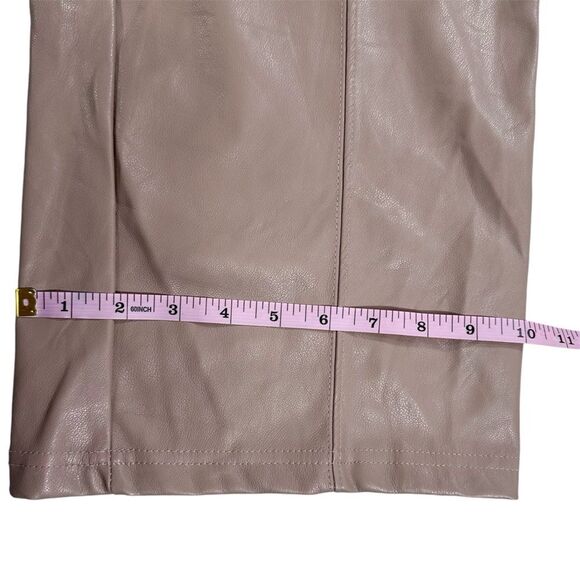 NWT 7 for All Mankind Size L Vegan Faux Leather Pants Wide Leg Ankle High Rise - Picture 9 of 14